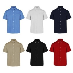 Camisa de Gabardina Manga Corta para Caballero - C0606