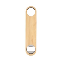 Destapador de madera con interior metálico.