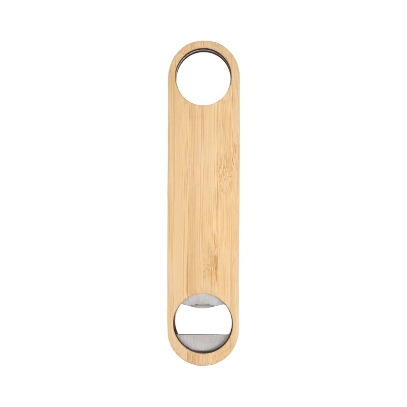 Destapador de madera con interior metálico.