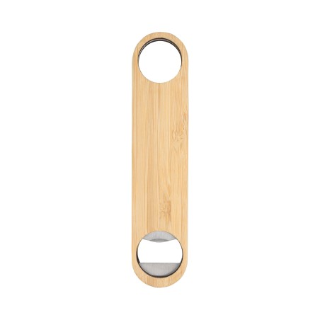 Destapador de madera con interior metálico.