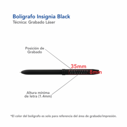 Bolígrafo Insignia Black - INB-MET