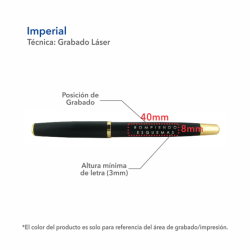 Bolígrafo Imperial Negro - IMP-NEG