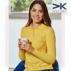 Playera Waffle Manga Larga Dama - MD704