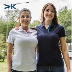 Playera Waffle Polo Combinada Dama - MD710
