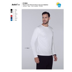 Playera Cuello Redondo Manga Larga Caballero