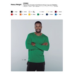 Playera Peso Completo Cuello Redondo Manga Larga para Caballero