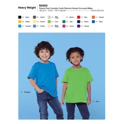 Playera Cuello Redondo Unisex Para Niños
