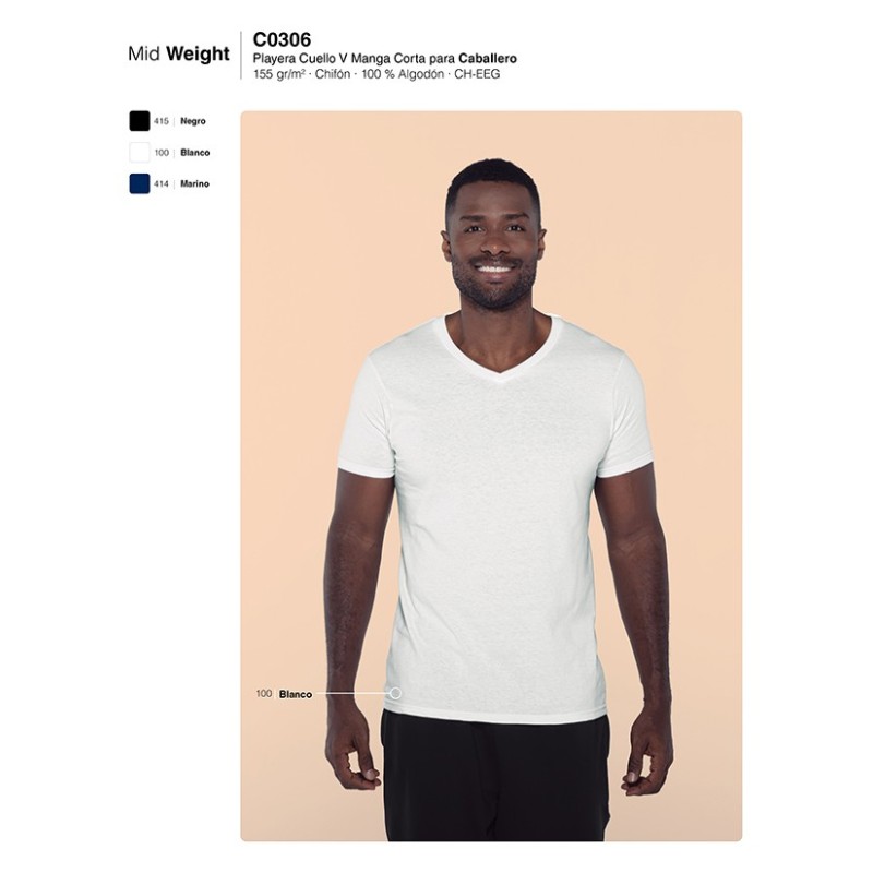 Playera Cuello V para Caballero