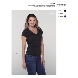 Playera Cuello V para Dama