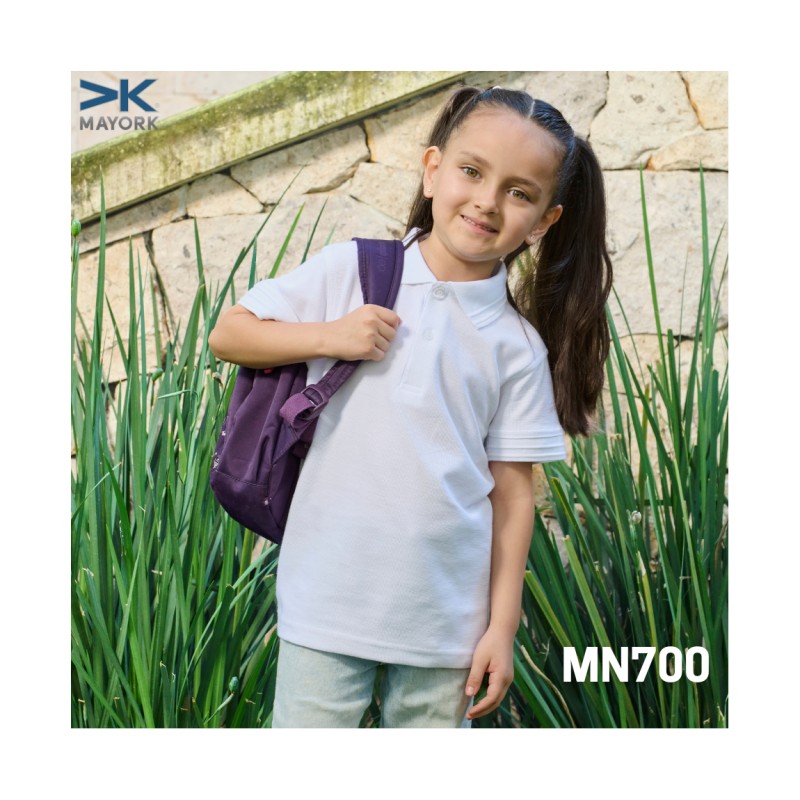 Playera Polo Waffle para Niños