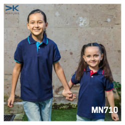 Playera Polo Combinada para Niños