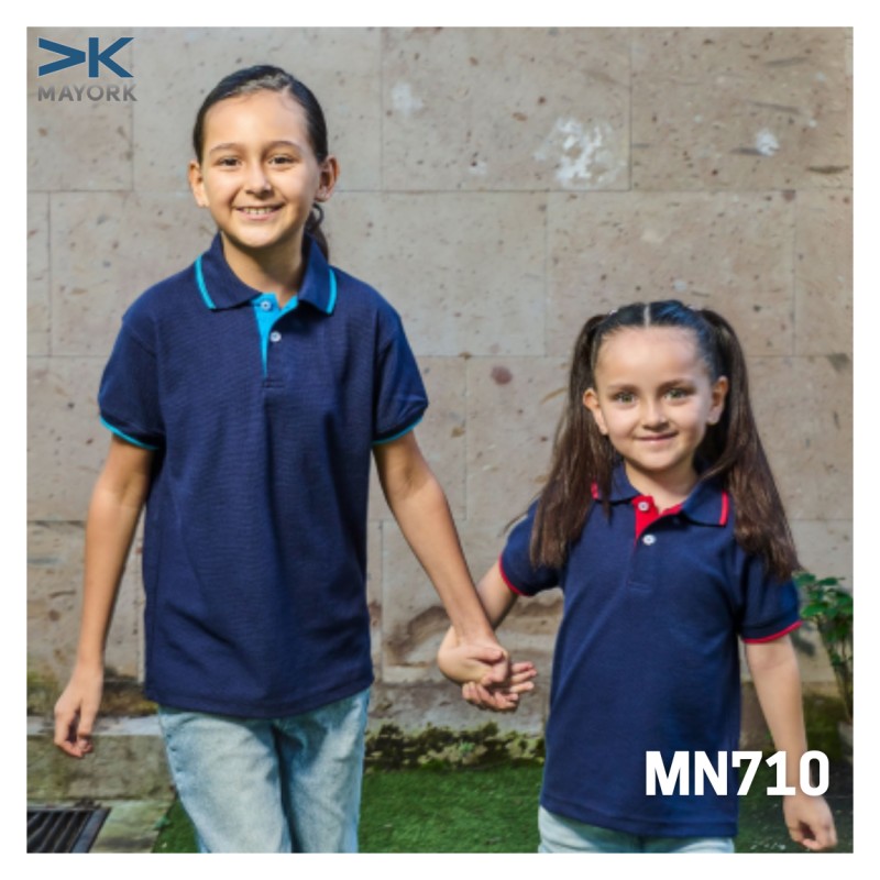 Playera Polo Combinada para Niños Playera Polo Combinada para Niños