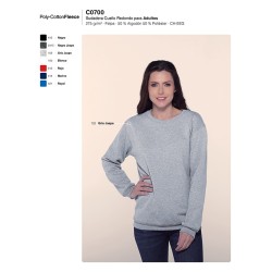 Sudadera Cuello Redondo Unisex para Adulto
