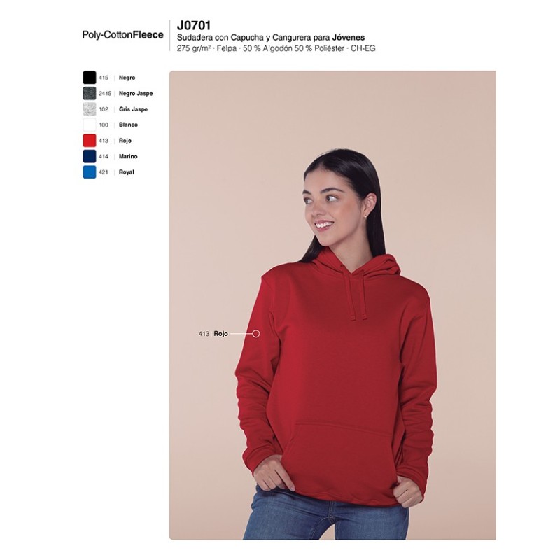 Sudadera Juvenil con Capucha Unisex
