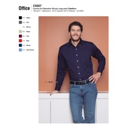 Camisa de Gabardina Manga Larga Caballero