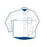 Camisa de Gabardina Manga Larga Caballero - C0607