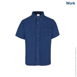 Camisa de Mezclilla Manga Corta - C0600