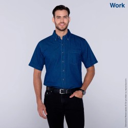 Camisa de Mezclilla Manga Corta - C0600