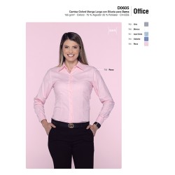 Blusa Oxford Manga Larga Dama