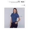Blusa de Mezclilla Manga Corta para Dama