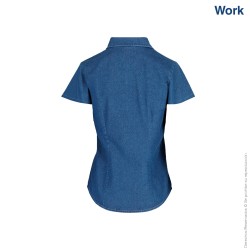 Blusa de Mezclilla Manga Corta para Dama - D0600