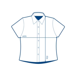 Blusa de Mezclilla Manga Corta para Dama - D0600