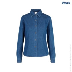 Blusa de Mezclilla Manga Larga para Dama - D0601