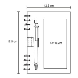 Libreta Ónix | Personalizada con tu Logo | Mix Promocionales