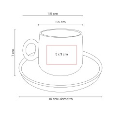 Set de Taza Zaphir | Personalizada con tu Logo