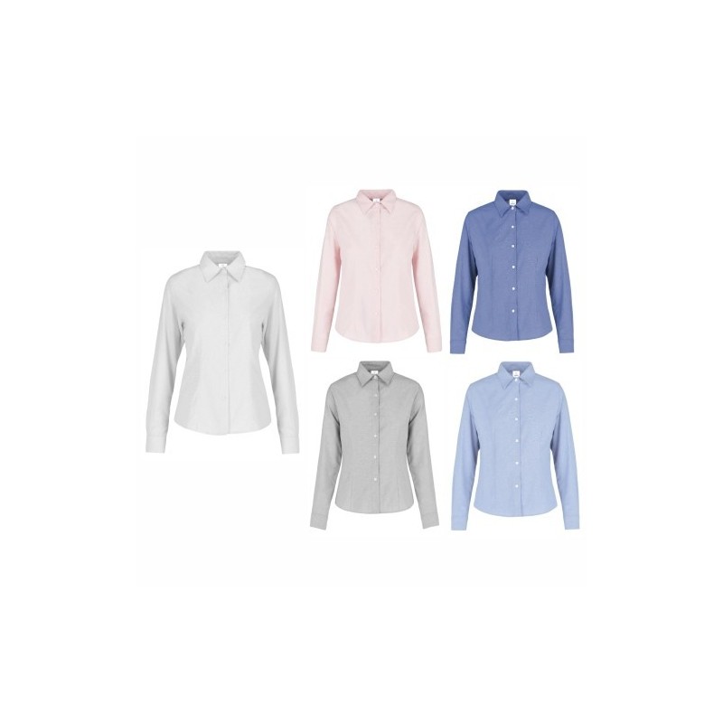 Blusa Oxford Manga Larga Dama - D0605